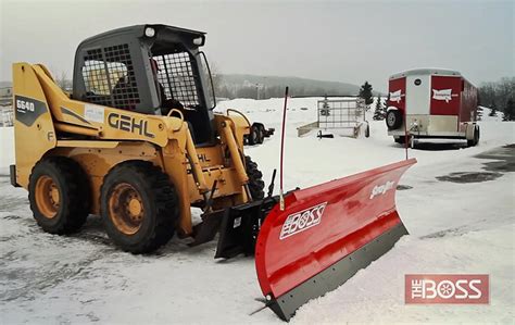 boss snow pusher for skid steer|boss snow pusher price.